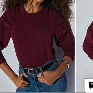 Nation LTD Burgundy Long Sleeve Tee